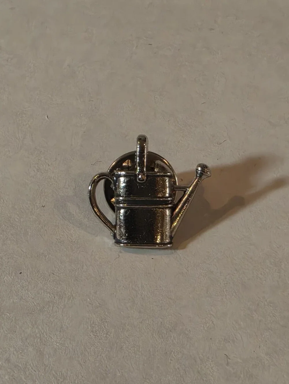 Vintage Silver Watering Can Tac Pin